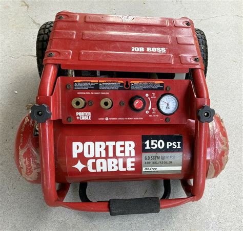 porter cable   job boss  psi portable air compressor working great air tools air