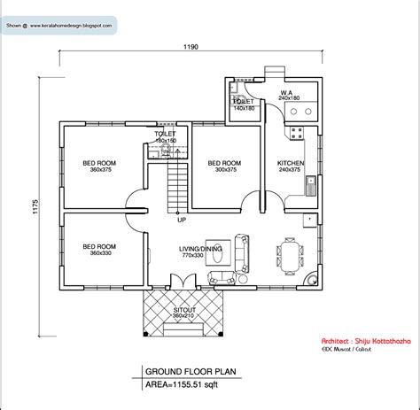 kerala style single floor house plan  sq ft kerala home design  floor plans