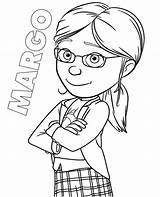 Minions Margo Coloring Pages Movie Print Colouring sketch template