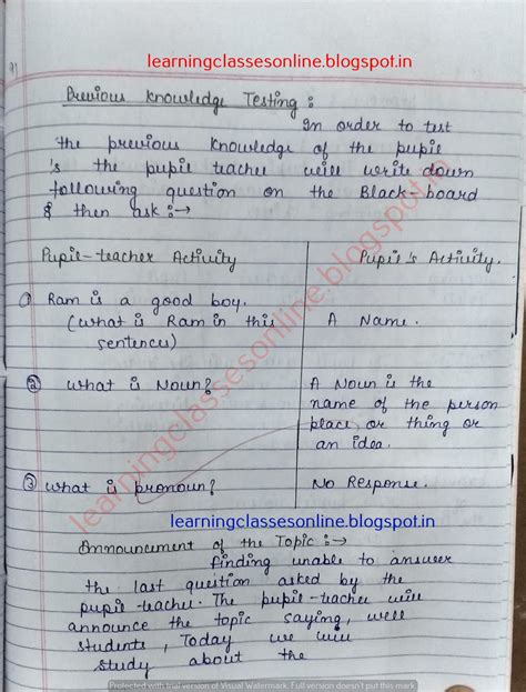 lesson plan  pronoun  english teachers