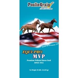 poulin equi pro mvp equine supplement pellet gm thompson  sons  mansfield ct