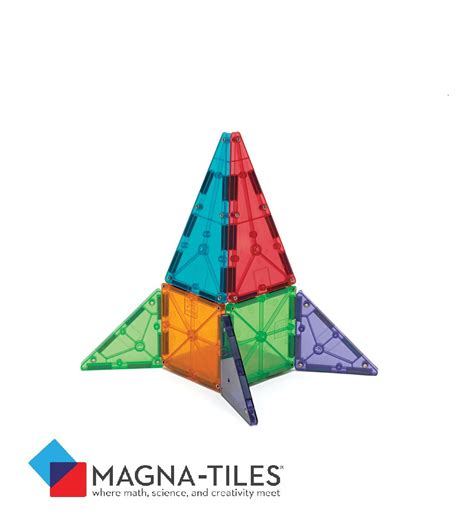 magna tiles clear colors  piece set ebay