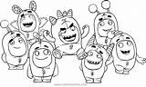 Oddbods Coloring Disegno Gruppo Mga Nickelodeon Entertainment sketch template