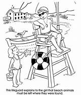 Coloring Lifeguard Pages Kids Sheets Drawing Colouring Chair Summer Printable Beach Stand Color Sheet Adult Books Getcolorings Print Dover Publications sketch template