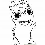 Coloring Pages Slugterra Coloringpages101 Burpy sketch template