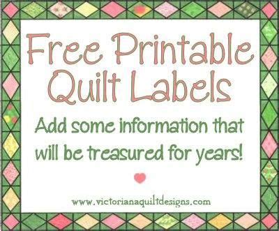 printable quilt labels  benita skinner  victoriana quilt