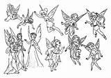 Coloring Tinkerbell Friends Pages Printable Kids Popular sketch template