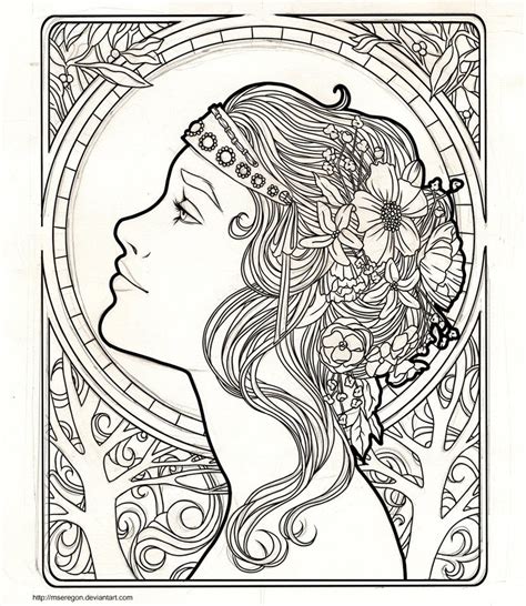 printable art deco coloring pages