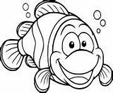 Clownfish Laughing sketch template