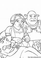Shrek Coloring Pages Fiona Getcolorings Color sketch template