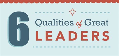 6 most important qualities of great leaders infographic