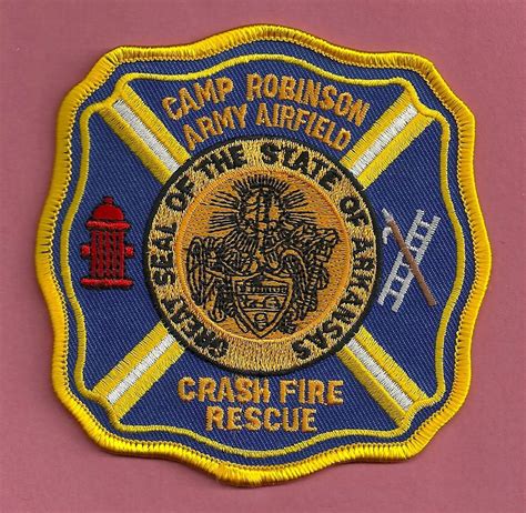 camp robinson arkansas army airfield crash fire rescue patch