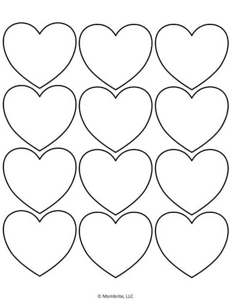 printable heart templates  coloring pages printable heart