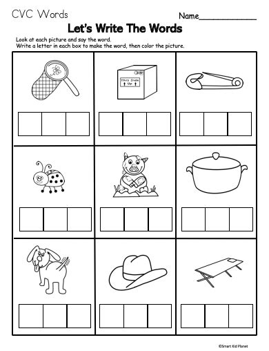 prep cvc word worksheets kindergarten   teachers