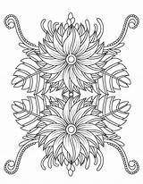 Fleurs Artherapie Adulte sketch template