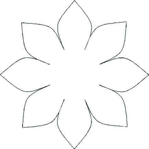 printable flower outline