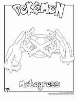 Metagross Pokemon sketch template