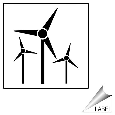 pictogram  wind turbines label labelprohib