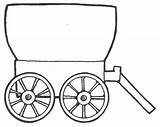 Wagon Drawing Covered Clipart Coloring Train Pioneer Cliparts Clip Pages Easy Western Silhouette Oregon Handcart Library Cover Ox Trail Station sketch template