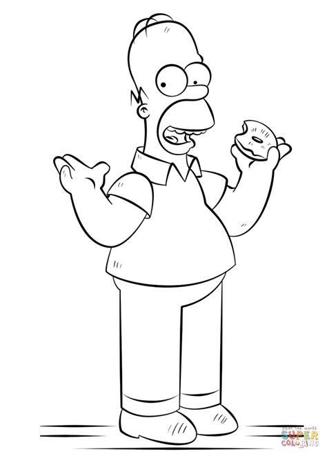 homer simpson coloring page  printable coloring pages