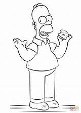 Coloring Simpson Homer Pages Drawing Printable Supercoloring sketch template