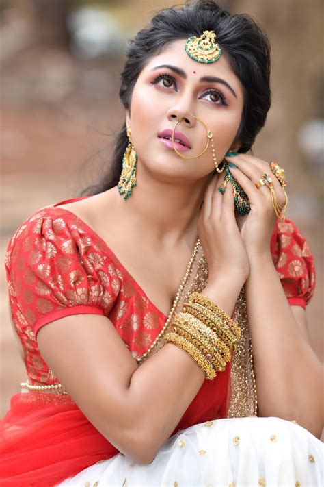 meghali hot photos in red half saree hollywood tollywood bollywood tamil malayalam actress