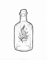 Bottle Coloring sketch template