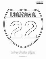 Coloring Sign Pages Road Signs Interstate sketch template