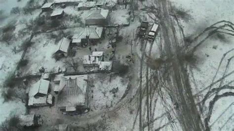 ukraine ceasefire drone footage shows debaltseve damage bbc news
