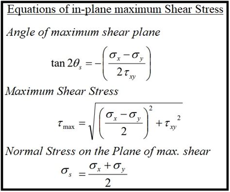 calculator  engineers maximum  plane shear stress