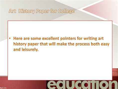 art history paper  college powerpoint