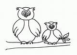 Owls Clip sketch template