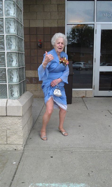 granny hitching a ride isn t she awesome old women dresses to