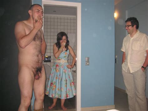 nude men clothed women
