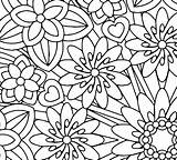 Mindfulness Coloring Pages Flowers Kids Printable Colouring Sheets Easy Flower Adult Leaf Pattern Choose Board sketch template