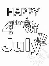 July Coloring Fourth 4th Worksheet Happy sketch template