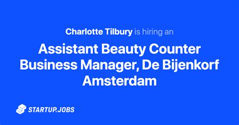 assistant beauty counter business manager de bijenkorf amsterdam