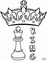 Chess Ajedrez Rey Pieza Supercoloring Szachy Kongen Queen Kolorowanka Catur Pintar Publicdomainvectors Sheets Koning Król Kroon Sjakk Bilde Szachowa Karikatur sketch template