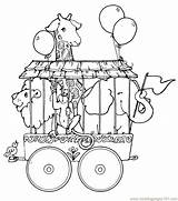 Circus Coloring Pages Train Animals Printable Carnival Book Tent Theme Vintage Lion Food Giraffe Illustrations Trains Clipart Preschool Themed Print sketch template