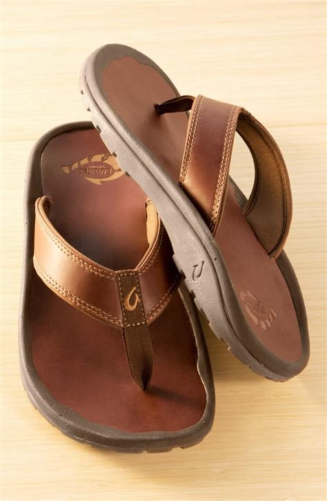 olukai ohana leather flip flop men nordstrom leather flip flops