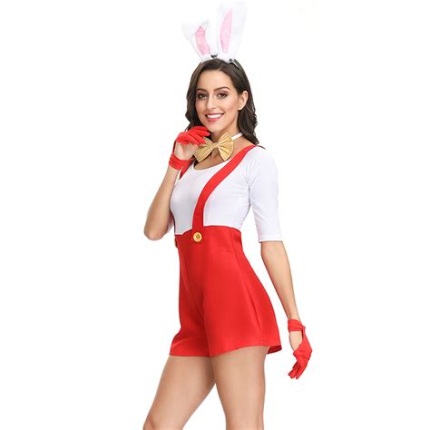 4pcs adorable women s bunny girl braces overalls halloween
