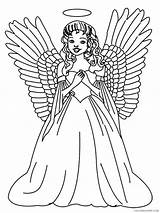 Coloring4free Angel Christmas Coloring Printable Pages Related Posts sketch template