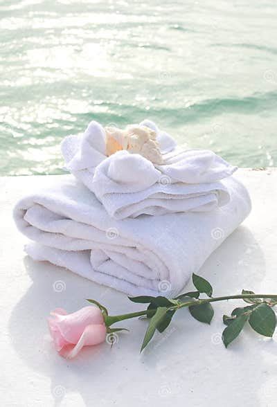 rose  spa stock image image  washcloth luxury holiday