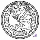 Pony Coloring Little Pages Stained Glass Mlp Mandalas Princess Color Google Disney Deviantart Akili Template sketch template