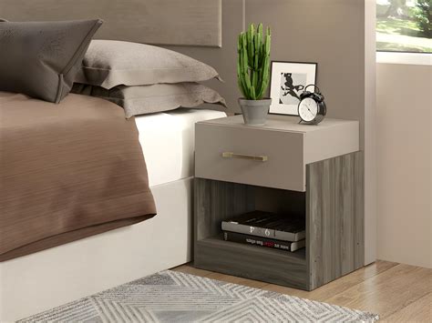 nachtkastje bodil ii  lade taupe bruin koop nu eenvoudig  uw  meubelshop