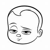 Boss Baby Coloring Pages Printable Kids Face Simple Color Children Characters Dreamworks Getdrawings Getcolorings Ba sketch template
