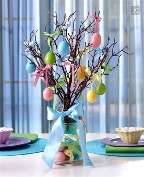 decorate  interior  easter  easter tree ideas