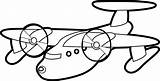 Pesawat Kartun Propeller Mewarnai Tempur Terbang Helikopter Baling Gampang sketch template