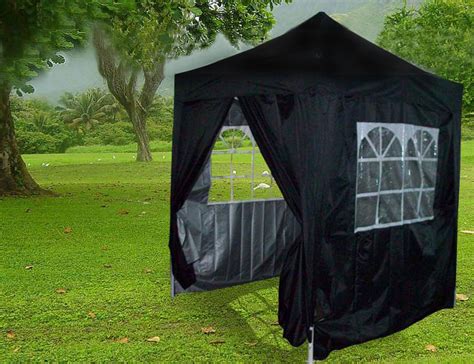quictent silvox xez pyramid roofed pop  canopy gazebo party tent black