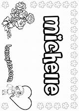 Michelle Kimmie Coloring Pages Color Hellokids Names Print Girls sketch template